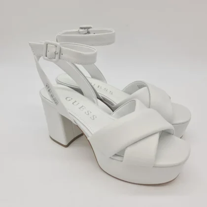 Guess sandalo donna bianco tacco e plateau 9 cm