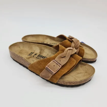 Birkenstock Oita Braided ciabatta donna cuoio