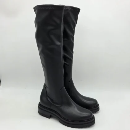 Les Tulipes stivale donna elasticizzato nero fondo carrarmato