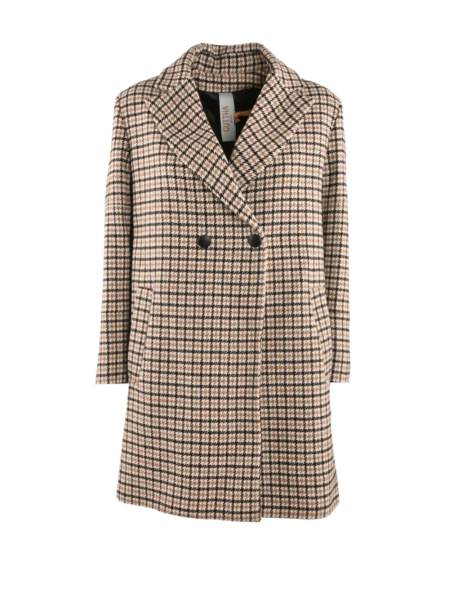 Cappotto Tartan Donna GUTTHA GUT255031SA-BEIGE Sabry