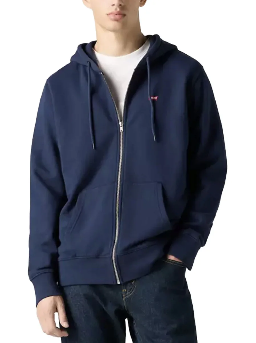 Felpa Uomo levi's 34584-0011 THE ORIGINAL HM ZIP UP NAVY BLAZER FRENC - immagine 4