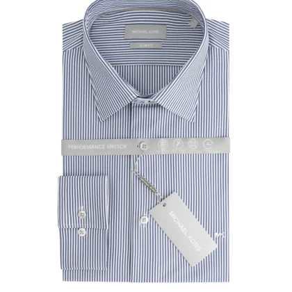 Camicia Uomo michael kors MK0DS01672-M411 PERFORMANCE STRETCH STRIPE  SLIM FIT SHIRT