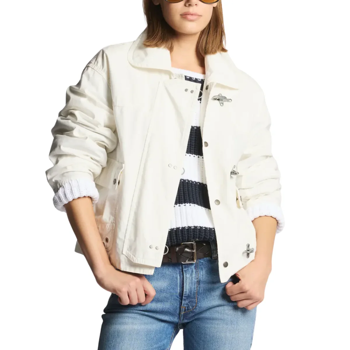 Fay 3 Ganci Bomber Giubbino Donna in Cotone - immagine 4