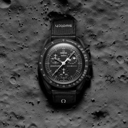 SWATCH X OMEGA MOONSWATCH MISSION TO MOONPHASE SNOOPY BLACK
