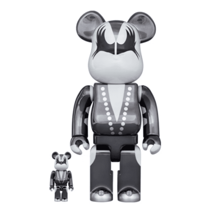 BEARBRICK 100% 400% KISS THE DEMON CHROME
