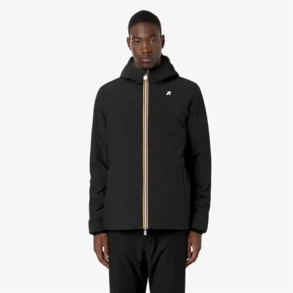 K-Way Uomo – Jack St Warm Reversible in nero e verde Black Pure-Green Blackish